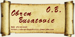 Obren Bušatović vizit kartica